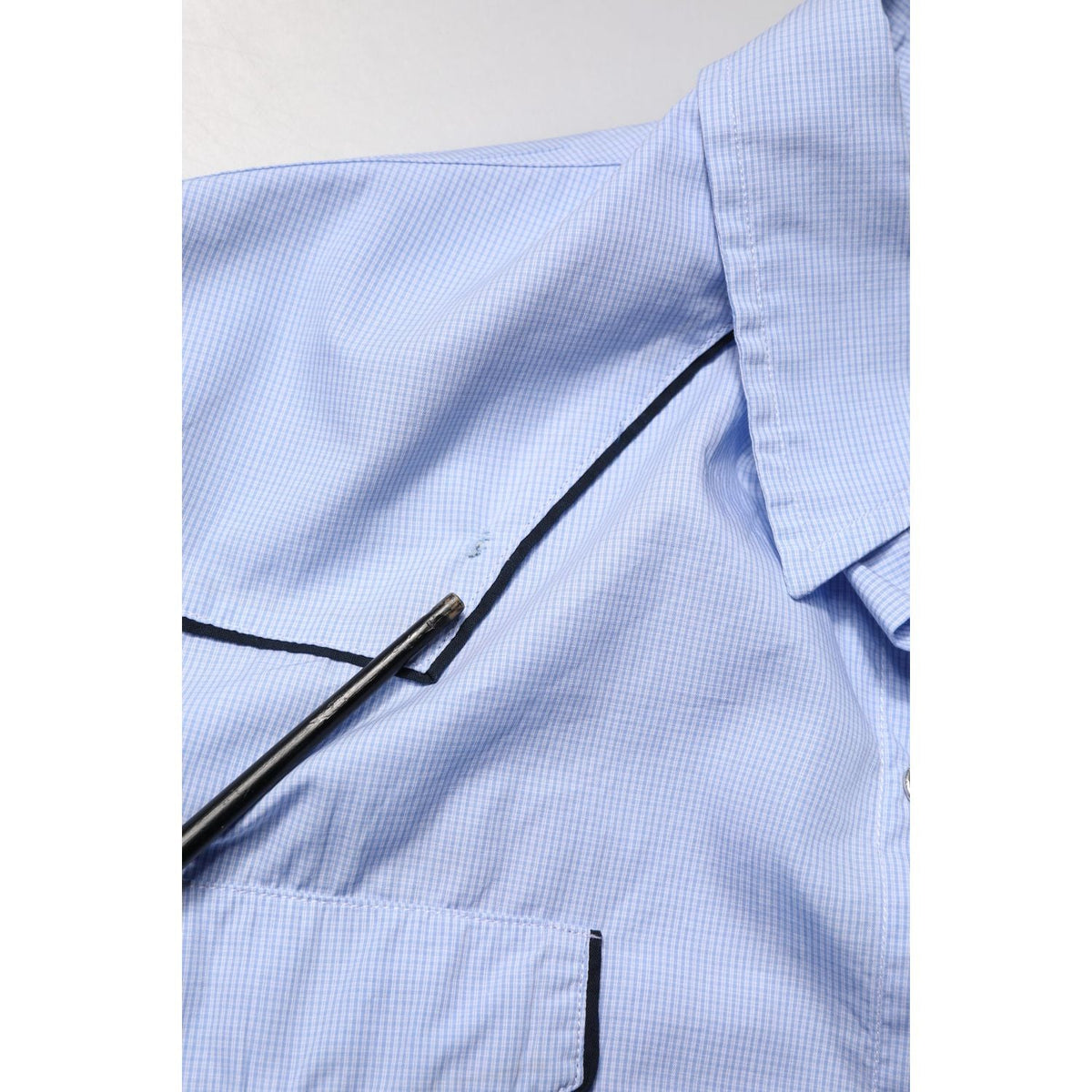 AGLINI Light Blue Slim Fit Collared Long Sleeve Casual Shirt