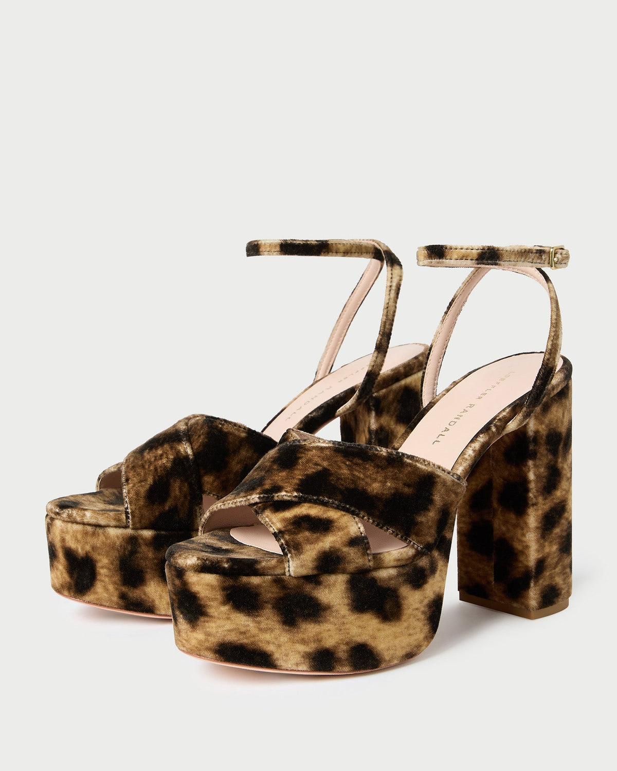 Loretta Leopard Velvet Platform Sandal