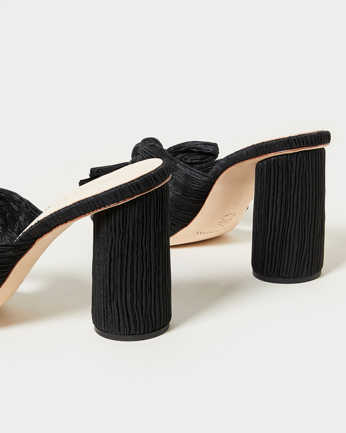 Penny Black Pleated Bow Heel