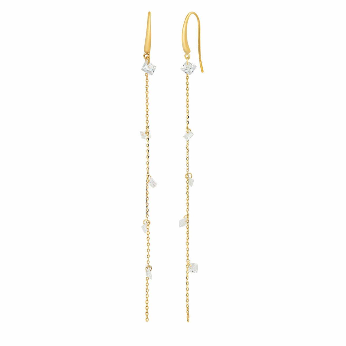 Floating Gems Drop Earrings