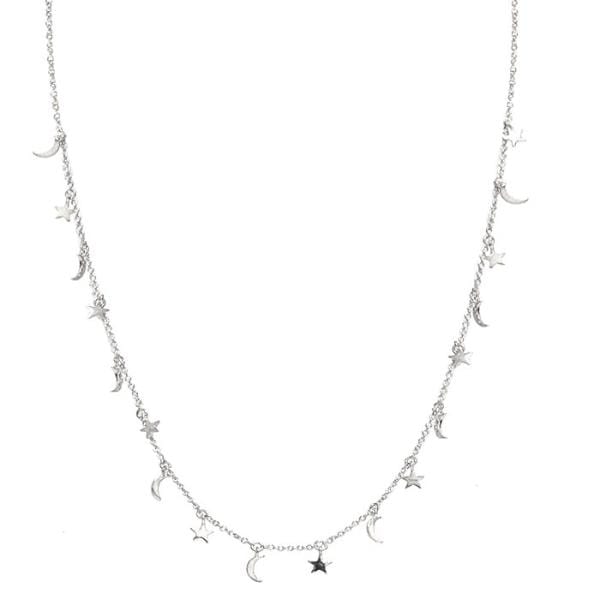 Celestial Moon & Star Charm Necklace