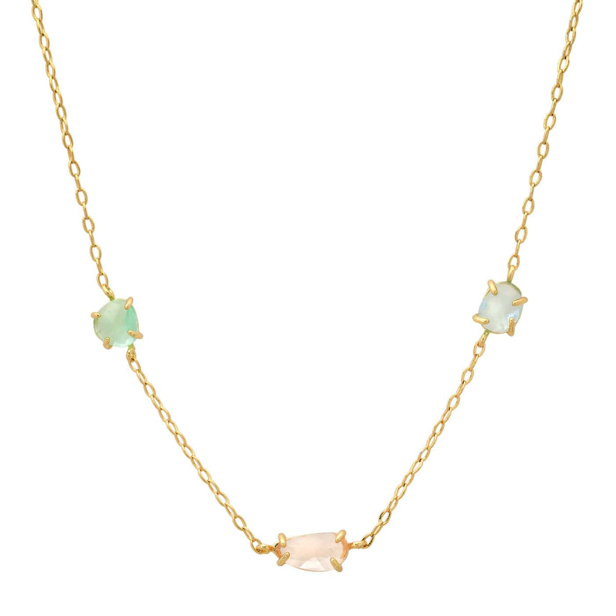 Pastel Glass Charm Necklace