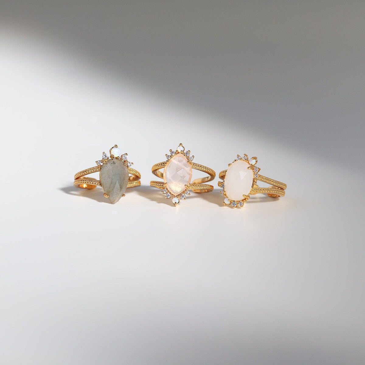 Rose Quartz Regal Open Ring