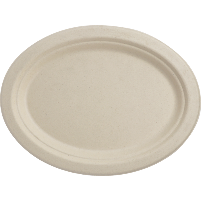 World Centric 10" Fiber Oval Plate | 500/cs