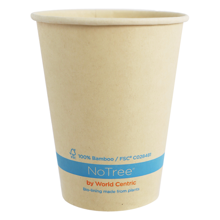 World Centric 12 oz NoTree Paper Cold Cup, Kraft | 97-Series | 1000/cs