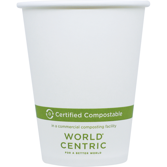 World Centric 8 oz FSC® Paper Hot Cup, White | 79-Series | 1000/cs