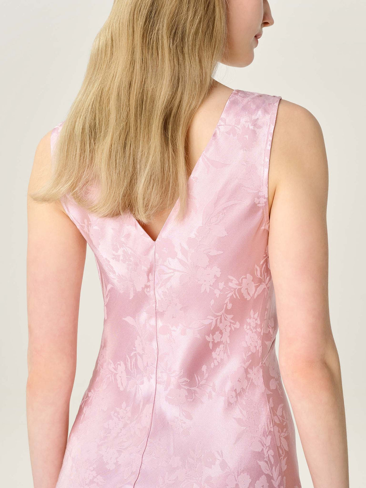 Iris Jacquard Dress in Bleached Mauve