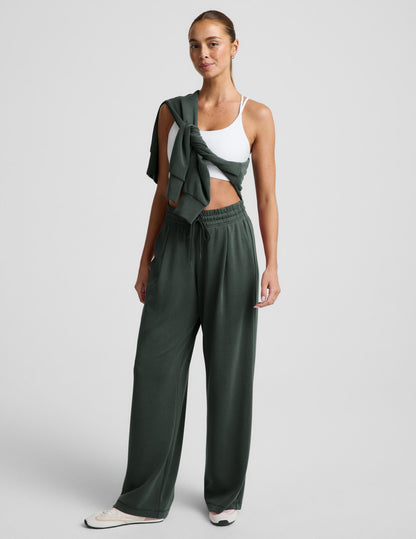 Luxe Sandwash Double Knit Wide Leg Pant