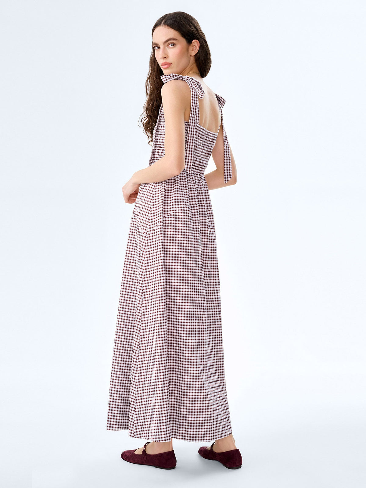 Dixie Dress in Chocolate and Cream Gingham
