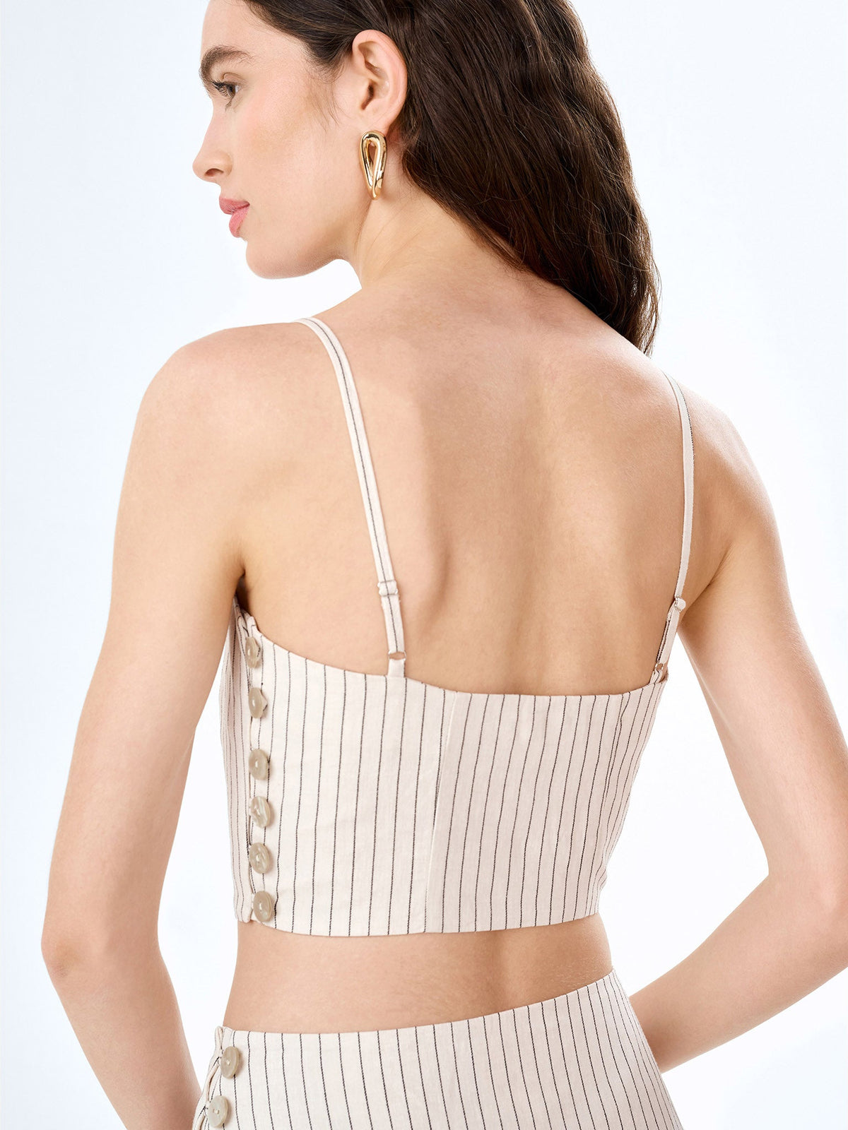 Trisha Top in Cream/Black Stripe