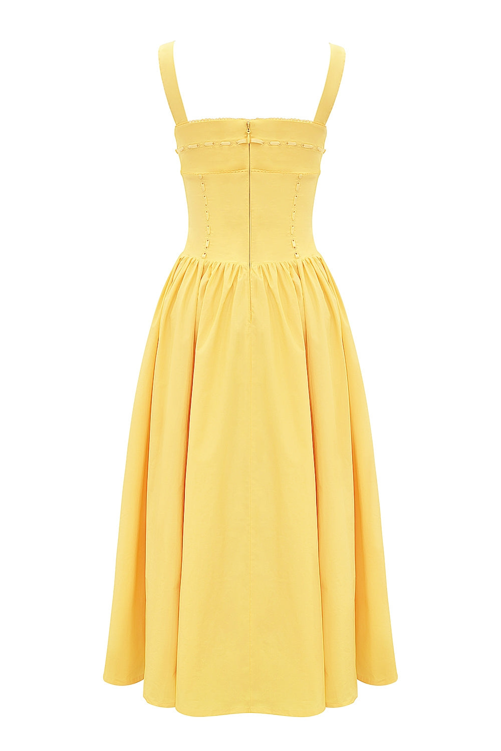 apricot cotton midi sundress