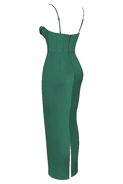 forest corset maxi dress