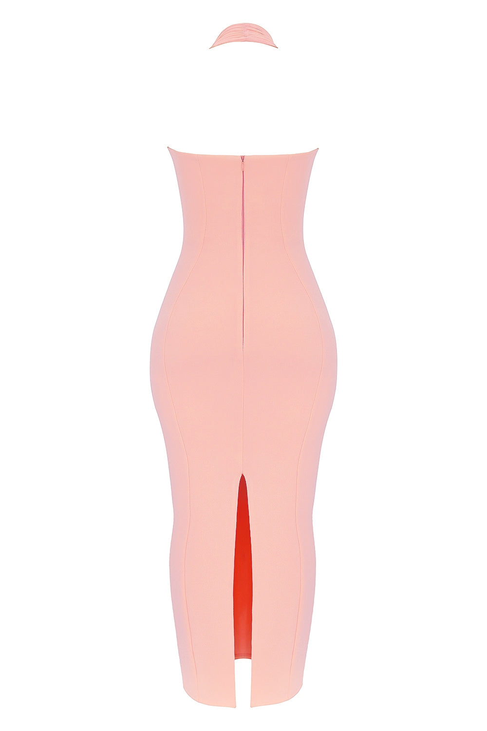 sorbet crepe halter maxi dress