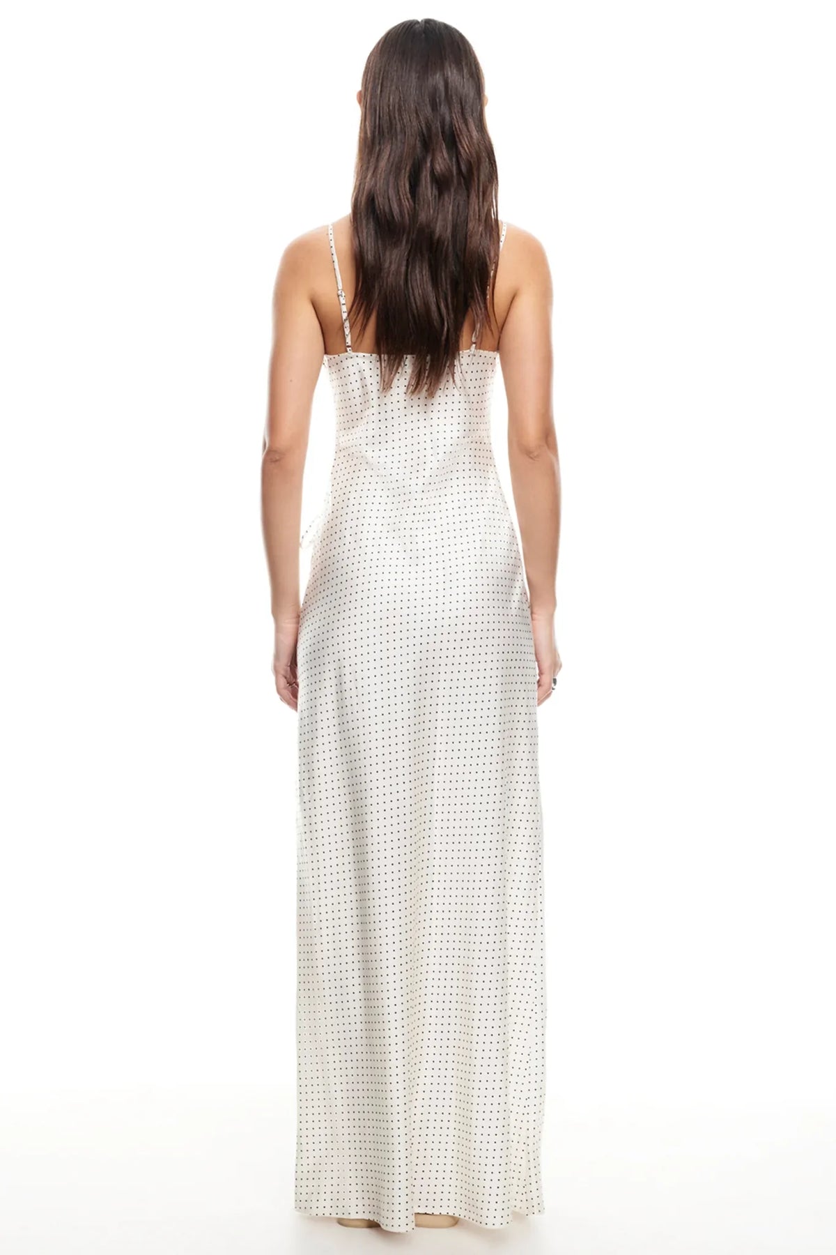 LIONESS About A Girl Maxi Dress Porcelain Polka