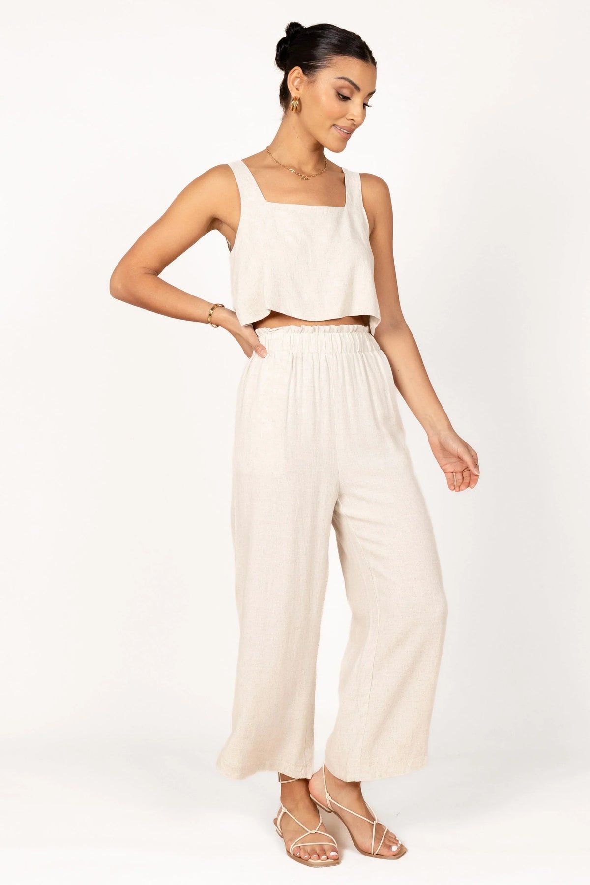 Eleanor Cropped Top - Beige