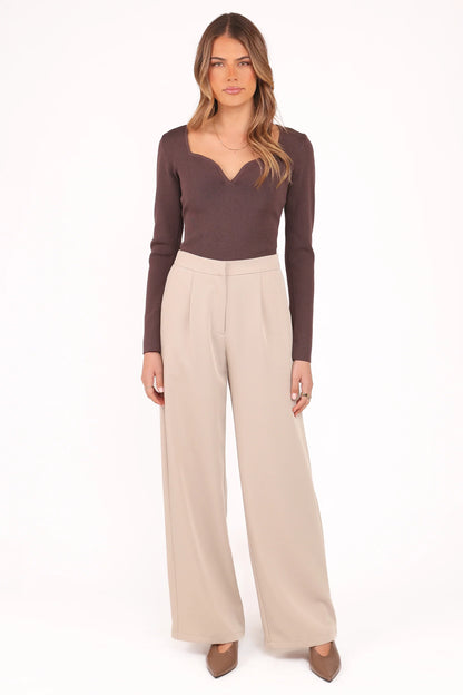 Trinity Long Sleeve Top - Chocolate Brown
