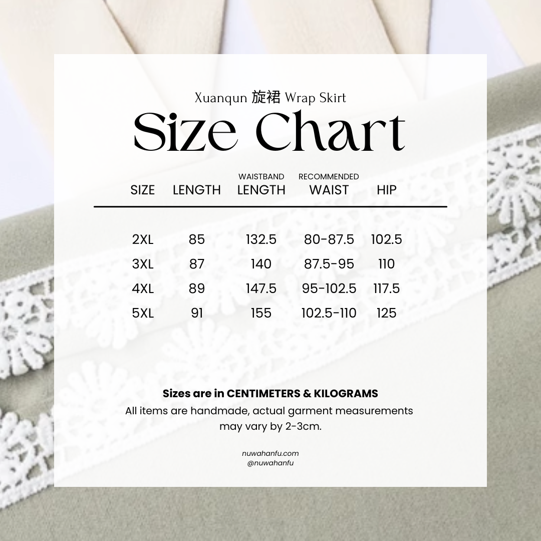Lanting Xu 兰亭序 Orchid Pavilion Modernized Song Plus Size Feijixiu Top & Lace Xuanqun Wrap Skirt Set
