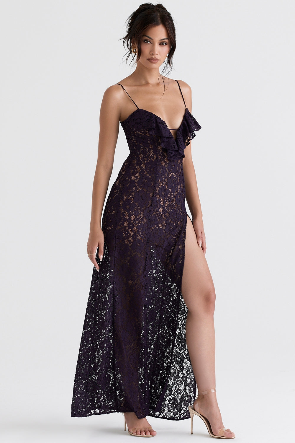 night shade lace maxi dress
