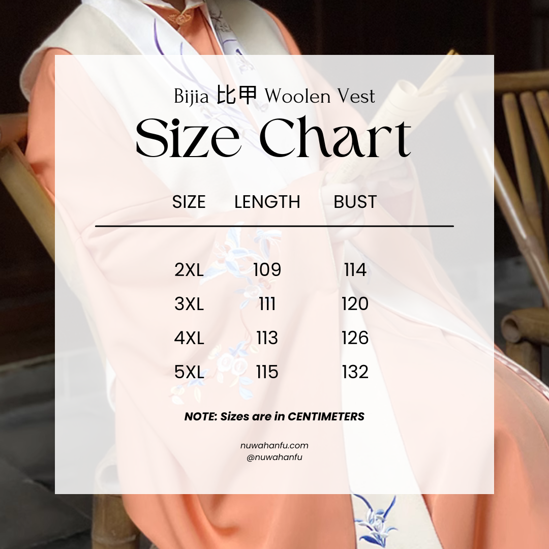 Chengzi 橙子 Late Ming Plus Size Embroidered Bijia Vest