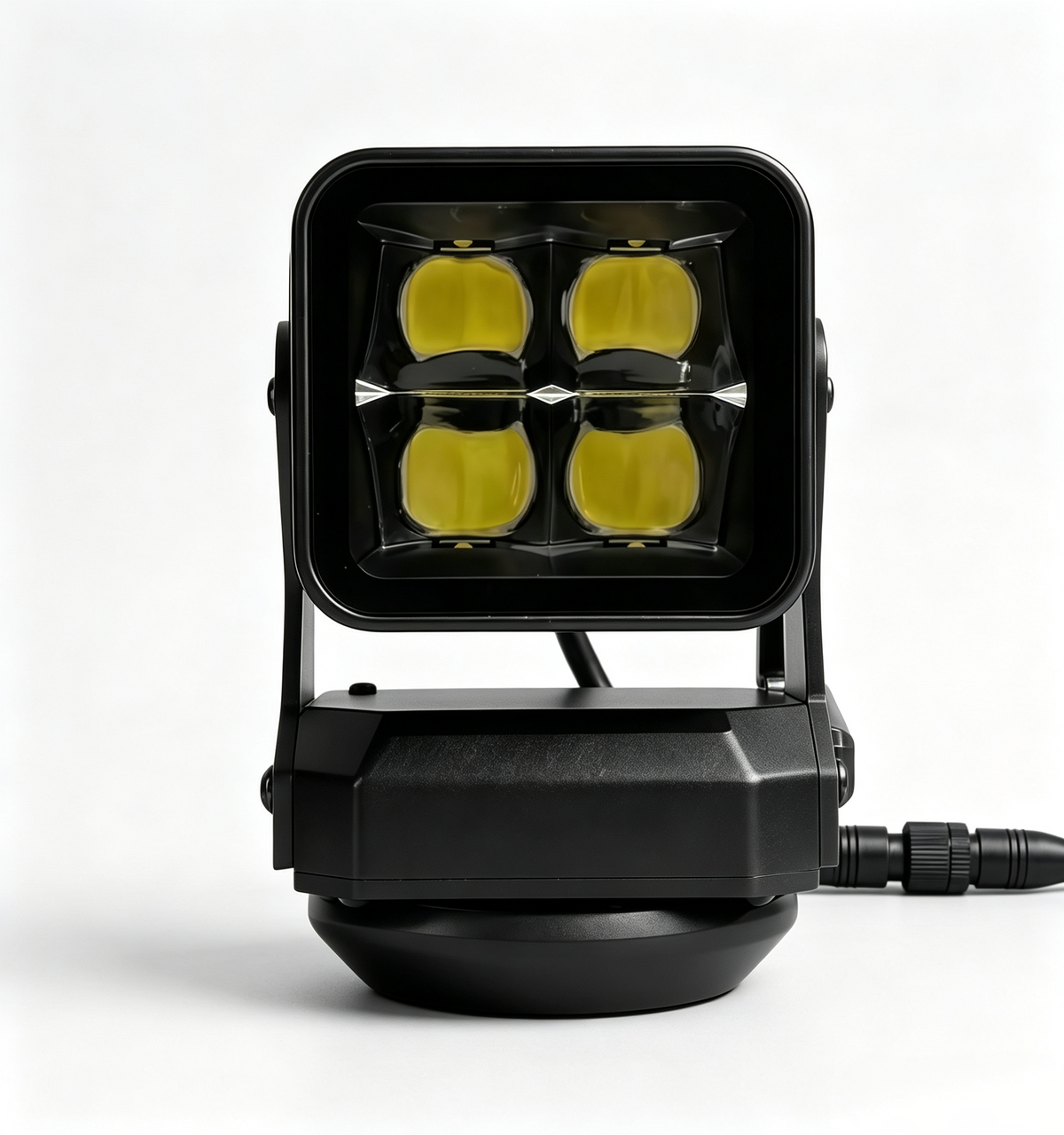Remote Control Rotating LED Spotlight-360° Heavy-Duty Search Light for Vehicles & Marine Use
