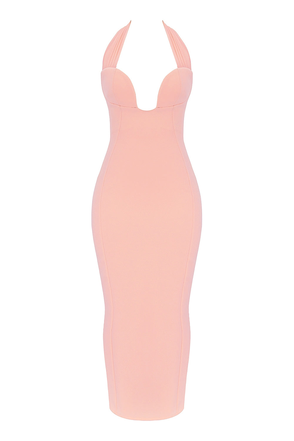 sorbet crepe halter maxi dress