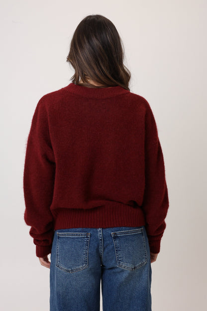 Maine Sweater in Burgundy