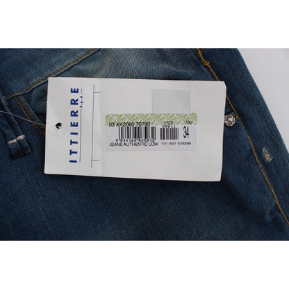 Acht Blue Wash Denim Cotton Stretch Baggy Fit Jeans