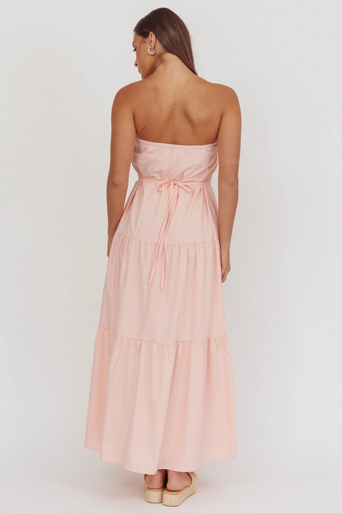 Deisa Pintuck Pleat Maxi Dress Cheek