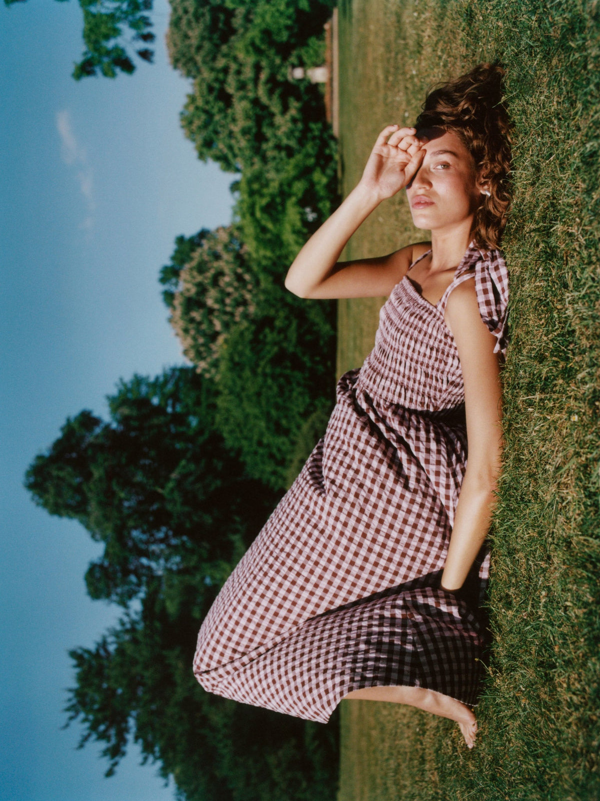 Dixie Gingham Dress in Pink