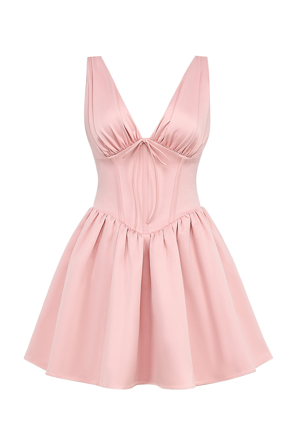 powder pink satin mini dress - sale