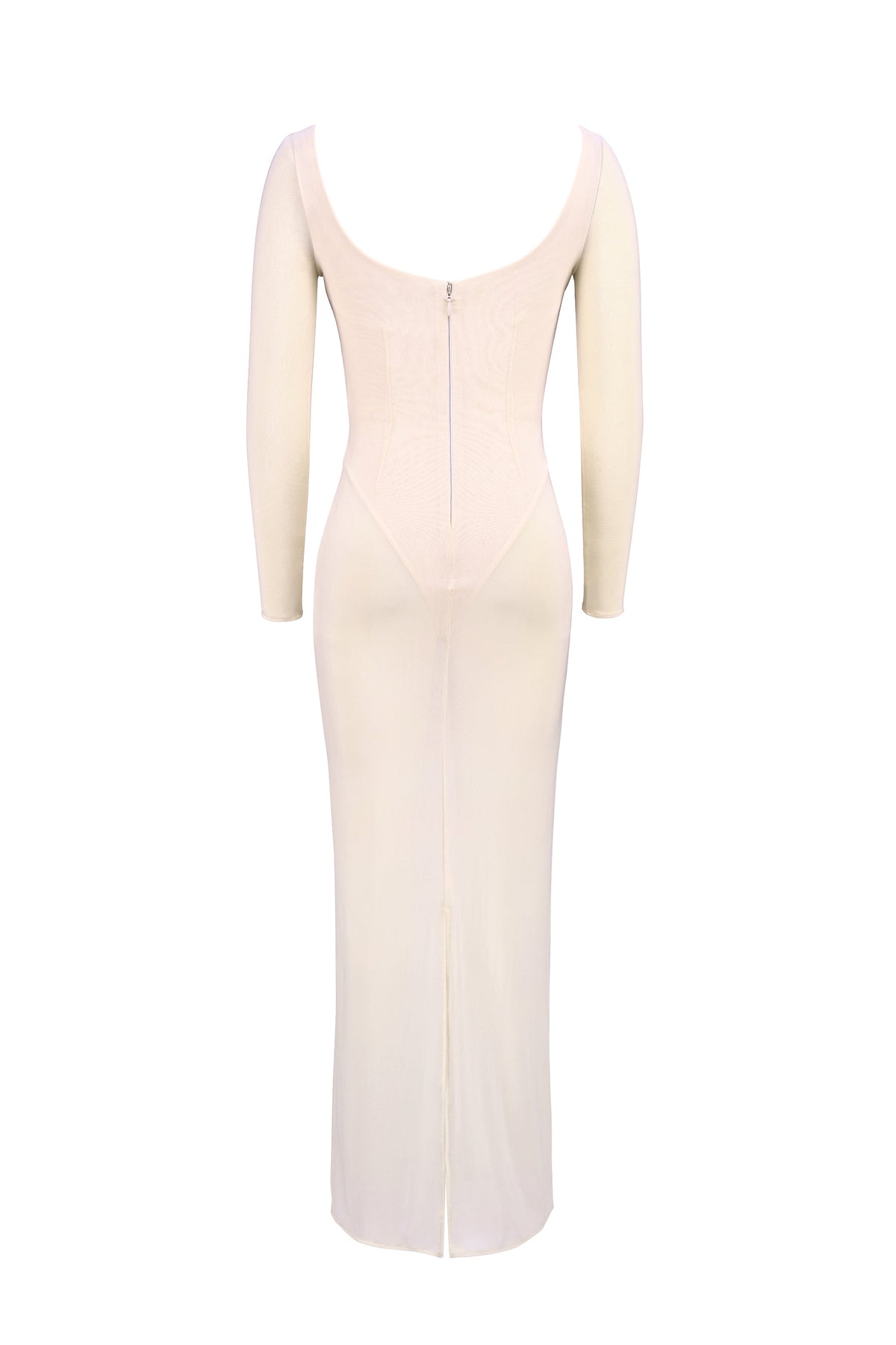blush mesh maxi dress with bodysuit