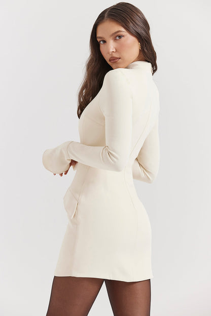 vintage cream mini dress