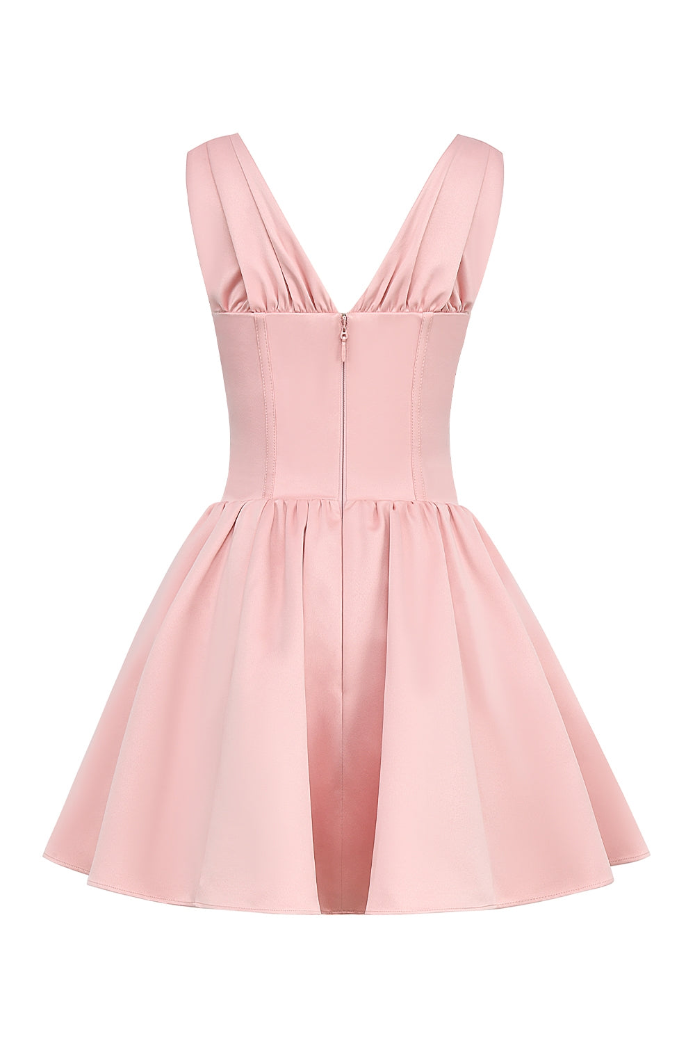 powder pink satin mini dress - sale