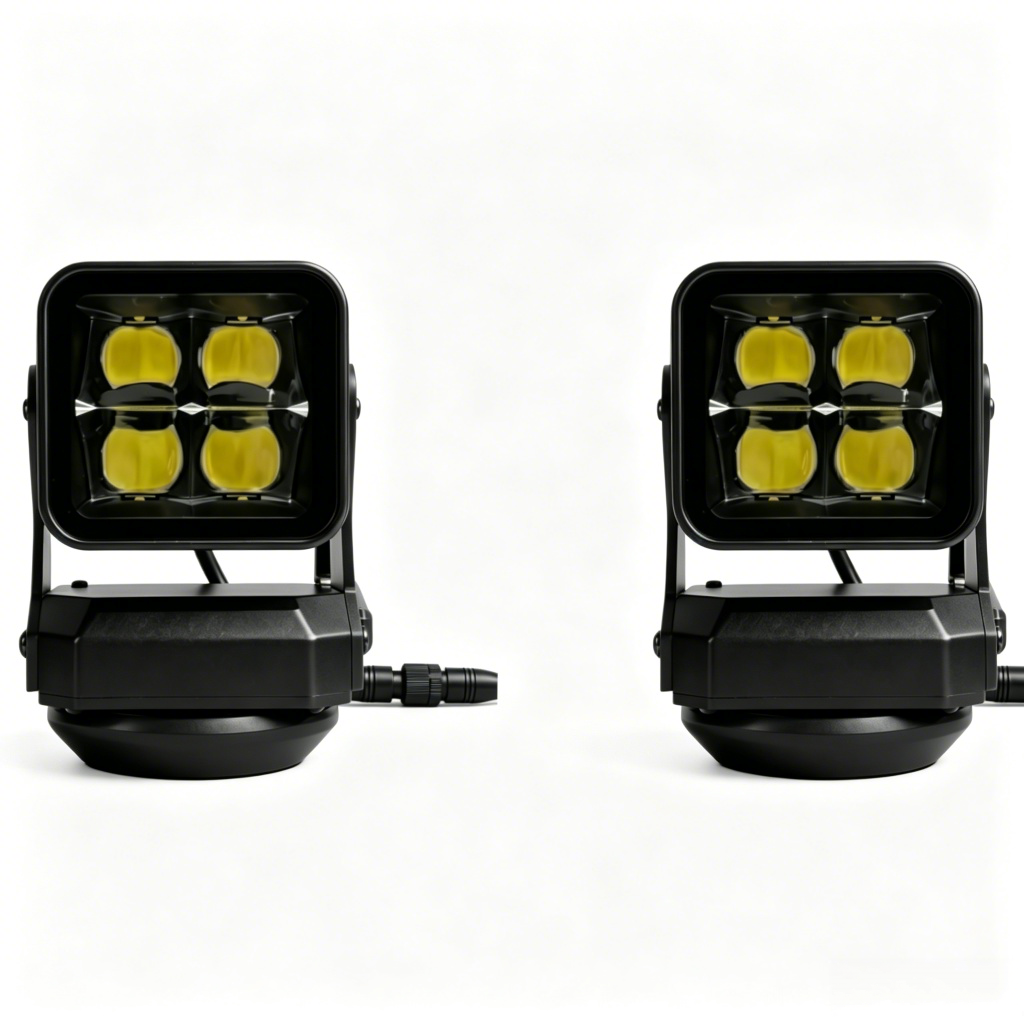 Remote Control Rotating LED Spotlight-360° Heavy-Duty Search Light for Vehicles & Marine Use