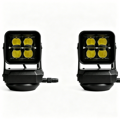 Remote Control Rotating LED Spotlight-360° Heavy-Duty Search Light for Vehicles & Marine Use