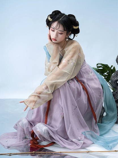Tutu 兔兔 Rabbit Rabbit Early Tang Round Collar Qixiong Ruqun Set