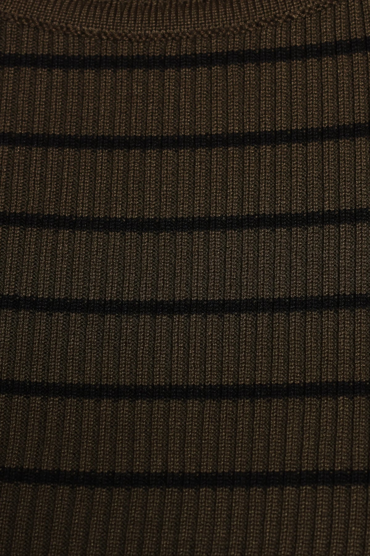 Stacie Ribbed Knit Top - Olive Stripe