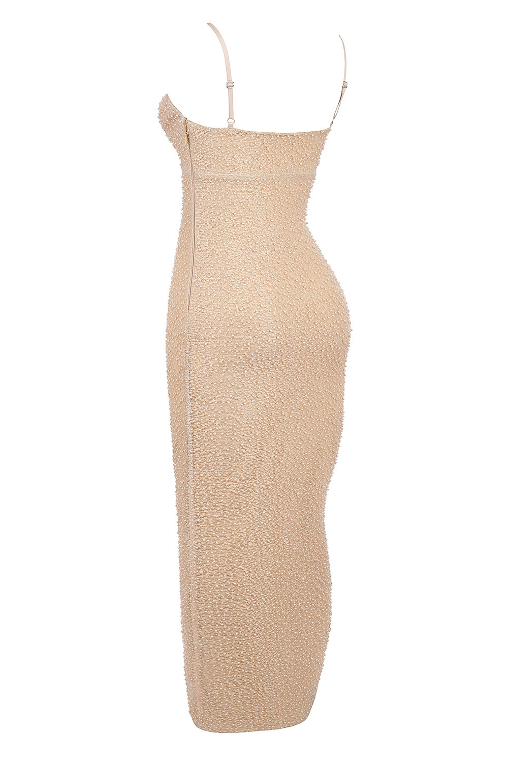 seapearl embellished maxi dress
