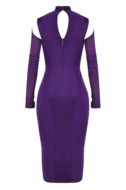 grape corset midi dress