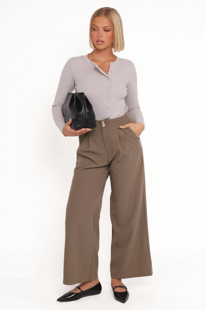 Cass Long Sleeve Top - Grey