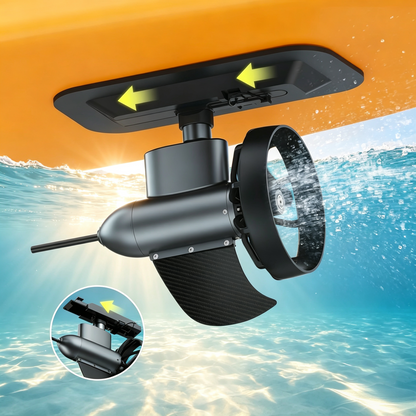 400W Brushless Underwater Thruster Kit, 20LBS Thrust Wireless Bluetooth Smart Electric Fin Motor with Cruise Control, IP68 Waterproof Portable Propeller for SUP Paddle Board, Kayak, Canoe & Inflatable Boats