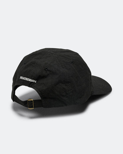 6 Panel Strap Back Cap - Black