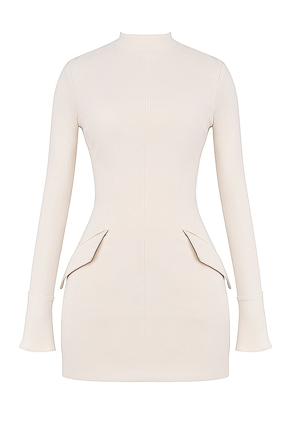 vintage cream mini dress