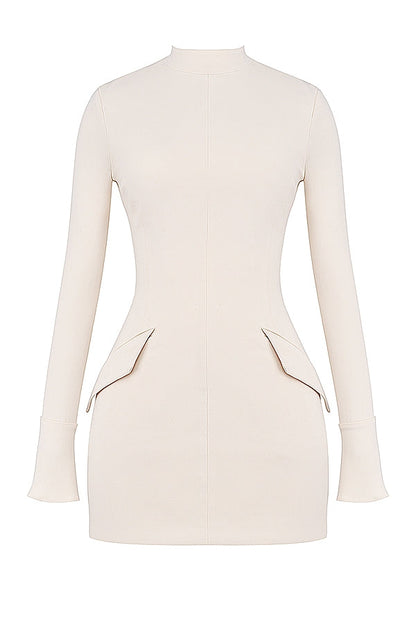 vintage cream mini dress