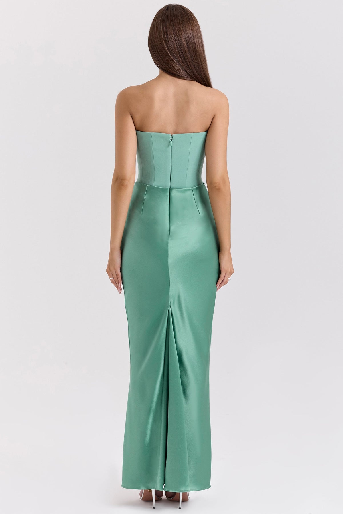 jade strapless corset maxi dress