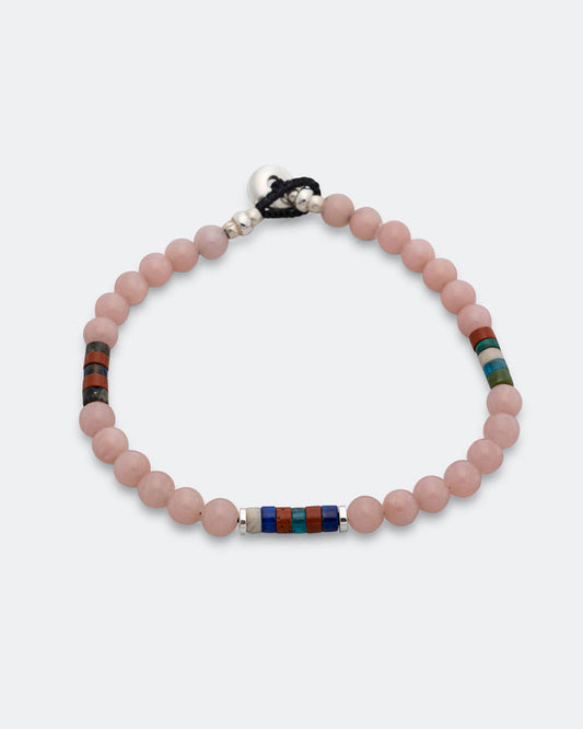 6mm Bracelet x UP THERE - Pink Soap Stone/925 Silver