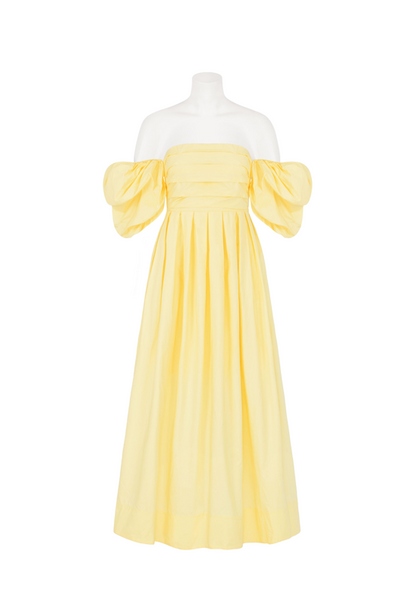 Dahlia Off Shoulder Puffed Sleeve Midi Dress