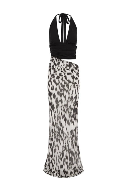 ALEXIS HALTER CUT OUT MAXI DRESS - GIANA WHITE