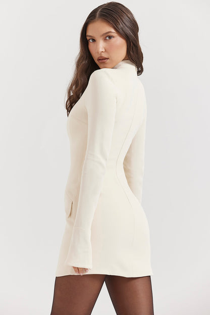 vintage cream mini dress