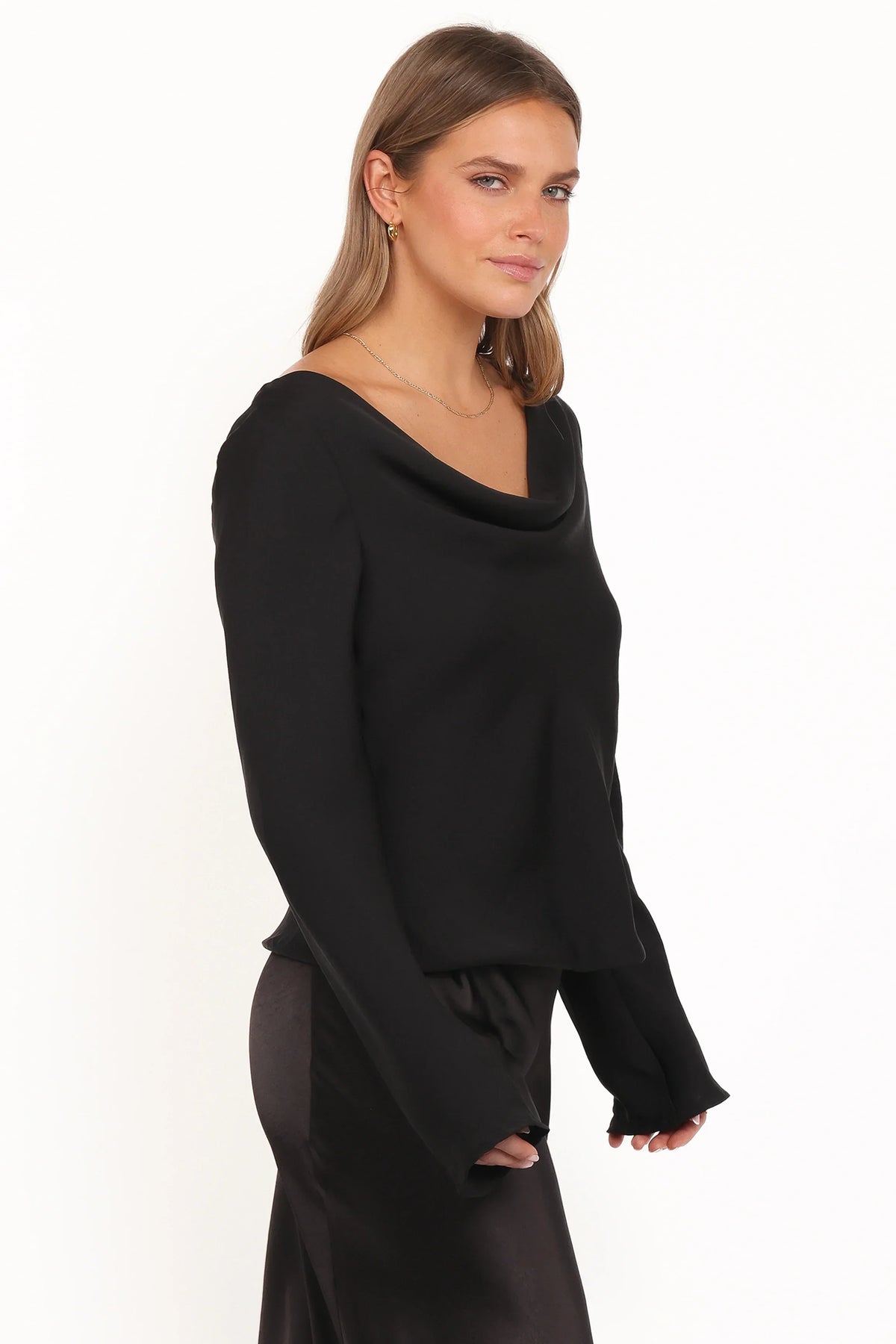 Vinita Long Sleeve Top - Black